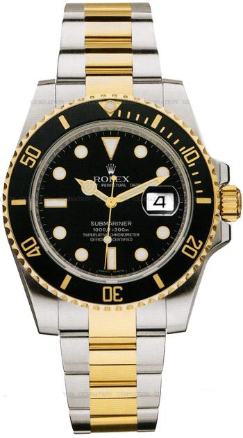 Rolex Submariner Date Series Mens Automatic 18k Yellow Gold Wristwatch 16613BK Rolex Submariner Date Series Mens Automatic 18k Yellow Gold Wristwatch 16613BK