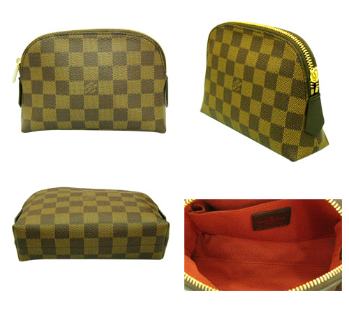 Louis Vuitton Damier Ebene Canvas Pochette Compact N47516 Louis Vuitton Damier Ebene Canvas Pochette Compact N47516