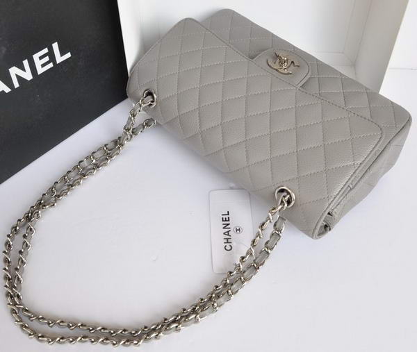 Chanel A1112 2.55 Series Flap Bag Original Caviar Leather Grey Chanel A1112 2.55 Series Flap Bag Original Caviar Leather Grey