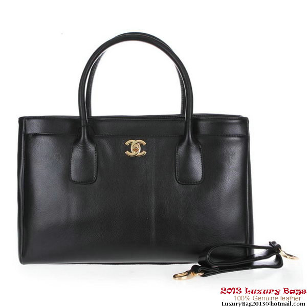 Chanel Tote Bag Clemence Leather A39050 Black