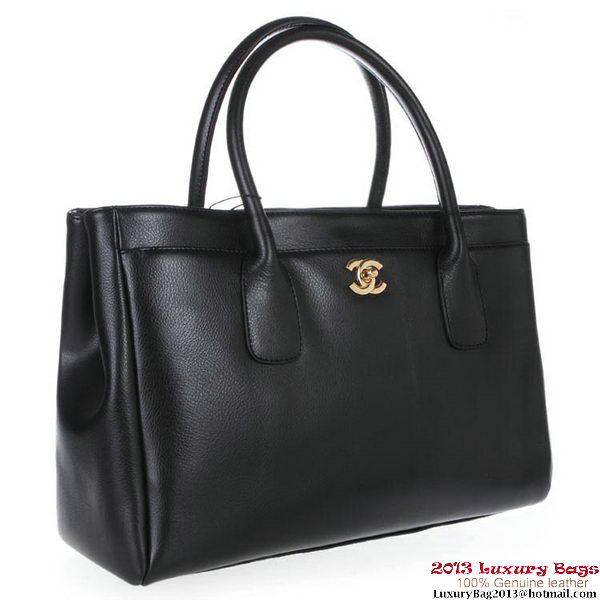 Chanel Tote Bag Clemence Leather A39050 Black