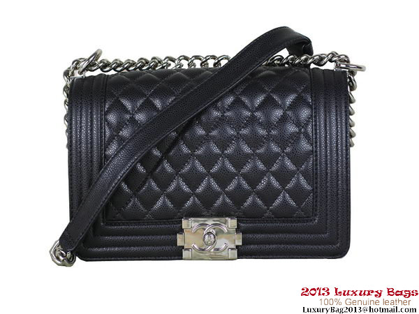 2013 Boy Chanel Flap Shoulder Bag Classic Cannage Patterns A67025 Black