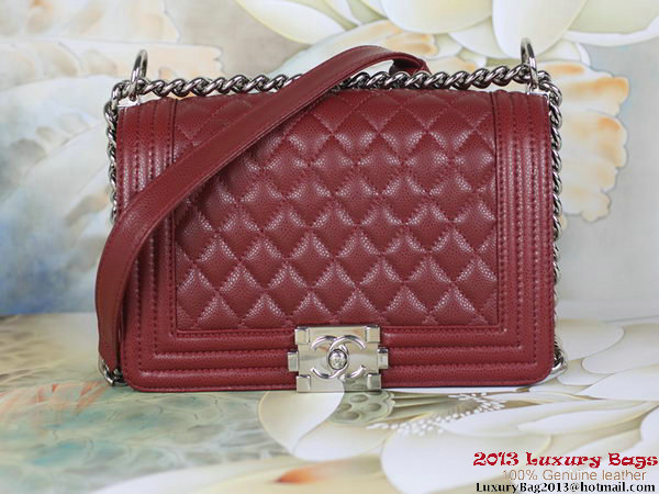 2013 Boy Chanel Flap Shoulder Bag Classic Cannage Patterns A67025 Burgundy 2013 Boy Chanel Flap Shoulder Bag Classic Cannage Patterns A67025 Burgundy