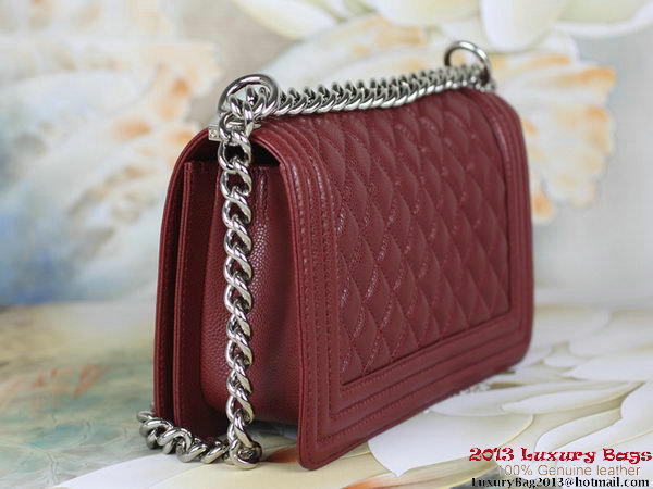 2013 Boy Chanel Flap Shoulder Bag Classic Cannage Patterns A67025 Burgundy 2013 Boy Chanel Flap Shoulder Bag Classic Cannage Patterns A67025 Burgundy