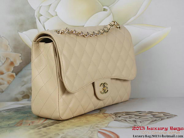 Chanel Classic Flap Bag Apricot Original Cannage Patterns Leather Gold Chanel Classic Flap Bag Apricot Original Cannage Patterns Leather Gold