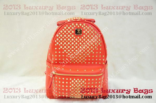 MCM Stark Backpack in Orange Grainy Leather MCM Stark Backpack in Orange Grainy Leather