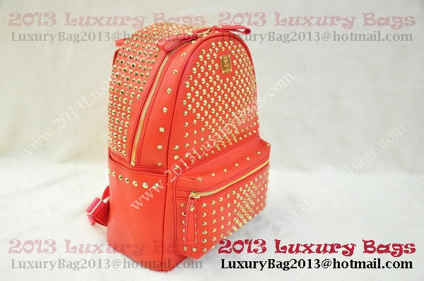 MCM Stark Backpack in Orange Grainy Leather MCM Stark Backpack in Orange Grainy Leather