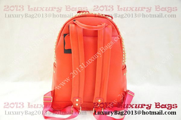 MCM Stark Backpack in Orange Grainy Leather MCM Stark Backpack in Orange Grainy Leather