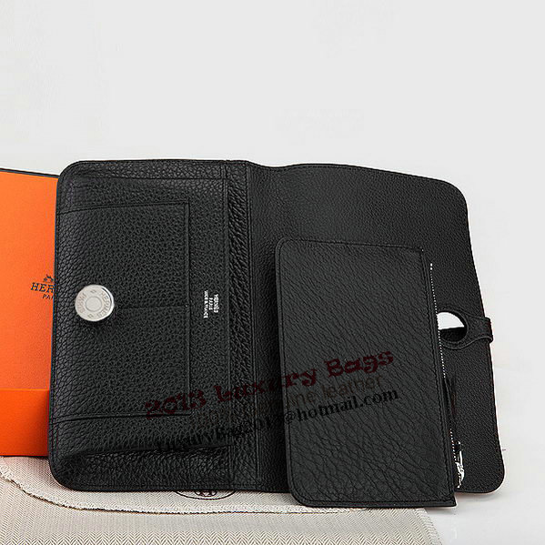 Hermes Dogon Combined Wallet A508 Black Hermes Dogon Combined Wallet A508 Black