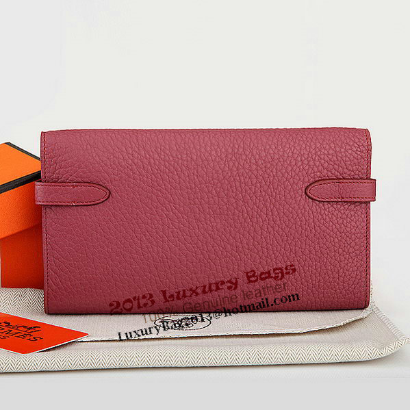 Hermes Kelly Original Leather Bi-Fold Wallet A708 Burgundy Hermes Kelly Original Leather Bi-Fold Wallet A708 Burgundy