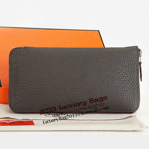 Hermes Zipper Wallet Original Leather A309 Brown Hermes Zipper Wallet Original Leather A309 Brown