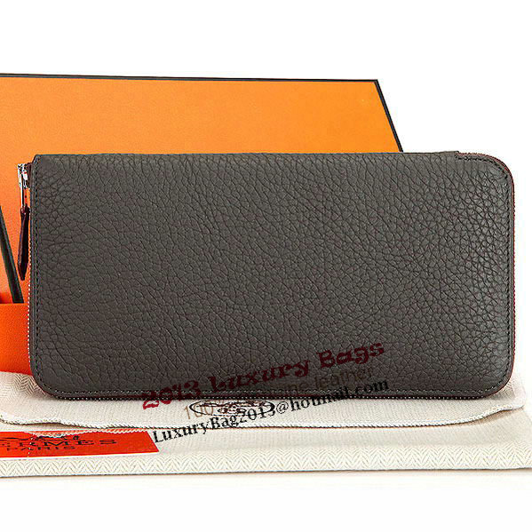 Hermes Zipper Wallet Original Leather A309 Brown Hermes Zipper Wallet Original Leather A309 Brown