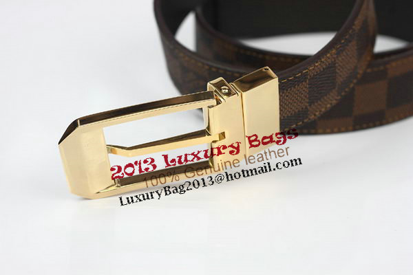 Louis Vuitton Damier Ebene Canvas Belt LV2063 Louis Vuitton Damier Ebene Canvas Belt LV2063