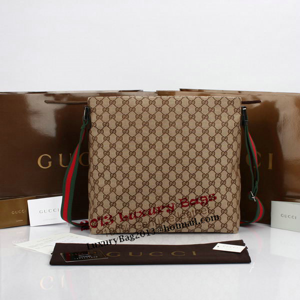 Gucci GG Canvas Medium Messenger Bag 189751 Brown Gucci GG Canvas Medium Messenger Bag 189751 Brown