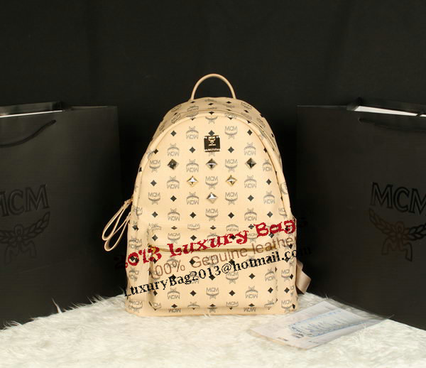 MCM Stark Backpack Jumbo in Calf Leather 8006 Apricot MCM Stark Backpack Jumbo in Calf Leather 8006 Apricot