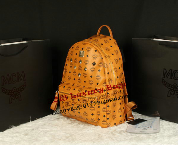 MCM Stark Backpack Jumbo in Calf Leather 8006 Camel MCM Stark Backpack Jumbo in Calf Leather 8006 Camel