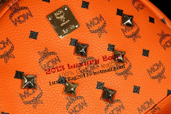 MCM Stark Backpack Jumbo in Calf Leather 8006 Orange MCM Stark Backpack Jumbo in Calf Leather 8006 Orange