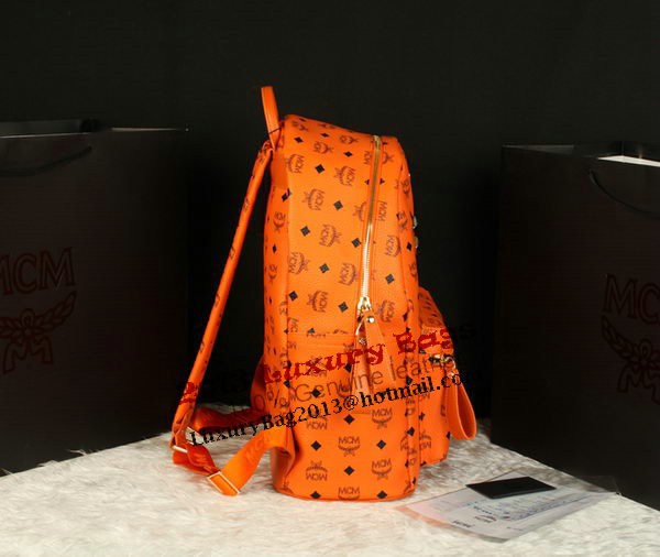 MCM Stark Backpack Jumbo in Calf Leather 8006 Orange MCM Stark Backpack Jumbo in Calf Leather 8006 Orange