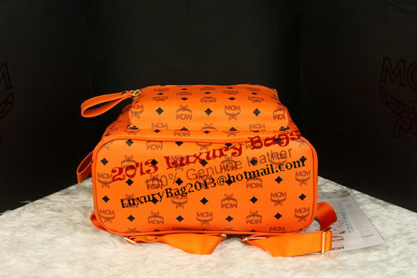 MCM Stark Backpack Jumbo in Calf Leather 8006 Orange MCM Stark Backpack Jumbo in Calf Leather 8006 Orange