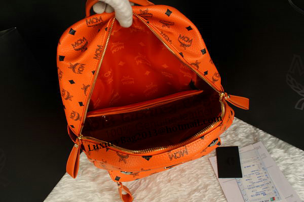 MCM Stark Backpack Jumbo in Calf Leather 8006 Orange MCM Stark Backpack Jumbo in Calf Leather 8006 Orange