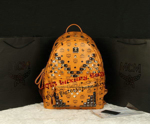 MCM Stark Backpack Jumbo in Calf Leather 8100 Camel MCM Stark Backpack Jumbo in Calf Leather 8100 Camel