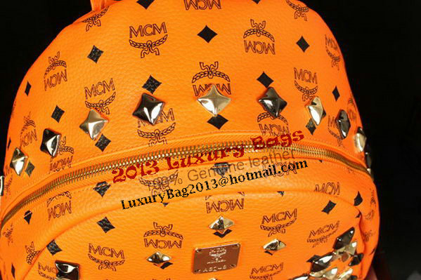 MCM Stark Backpack Jumbo in Calf Leather 8100 Orange MCM Stark Backpack Jumbo in Calf Leather 8100 Orange