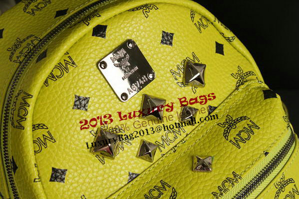 MCM Stark Backpack Medium in Calf Leather 8003 Lemon MCM Stark Backpack Medium in Calf Leather 8003 Lemon