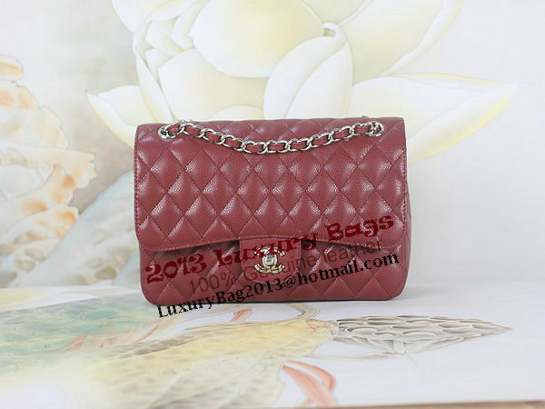 Chanel 2.55 Series Classic Flap Bag 1112 Burgundy Original Cannage Pattern Leather Silver Chanel 2.55 Series Classic Flap Bag 1112 Burgundy Original Cannage Pattern Leather Silver