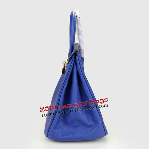 Hermes Birkin 35CM Tote Bag Blue Original Leather H35 Gold Hermes Birkin 35CM Tote Bag Blue Original Leather H35 Gold