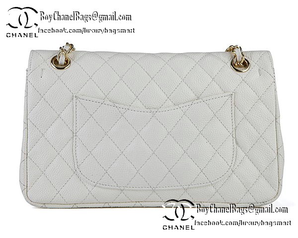 Chanel Classic Flap Bag Cannage Pattern CHA1113 White Chanel Classic Flap Bag Cannage Pattern CHA1113 White