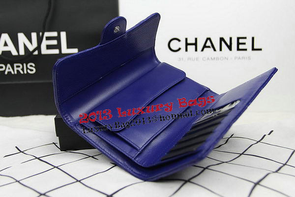 Chanel Tri-Fold Wallet Original Cannage Pattern Leather CHA31506 Blue Chanel Tri-Fold Wallet Original Cannage Pattern Leather CHA31506 Blue