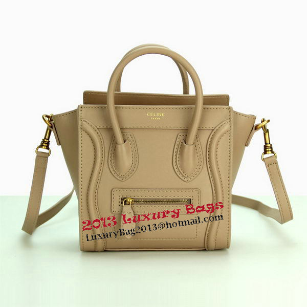 Celine Luggage Nano Bag Smooth Leather CL88029 Khaki Celine Luggage Nano Bag Smooth Leather CL88029 Khaki
