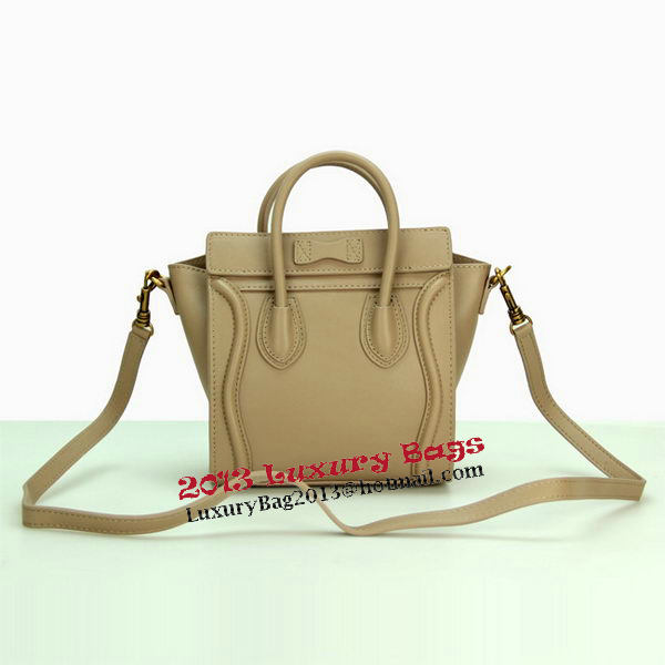 Celine Luggage Nano Bag Smooth Leather CL88029 Khaki Celine Luggage Nano Bag Smooth Leather CL88029 Khaki
