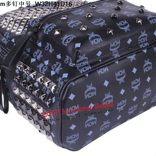 MCM Medium Stark Front Studs Backpack MC4237 Dark Blue MCM Medium Stark Front Studs Backpack MC4237 Dark Blue