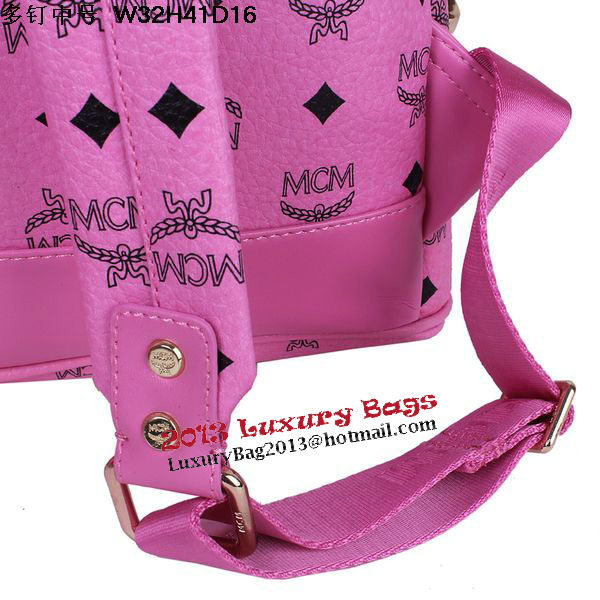 MCM Medium Stark Front Studs Backpack MC4238 Rosy MCM Medium Stark Front Studs Backpack MC4238 Rosy