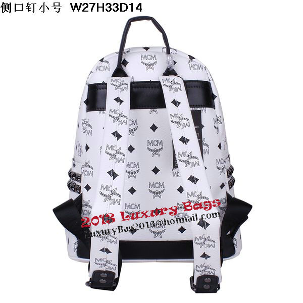 MCM Small Stark Backpack MC2446S White MCM Small Stark Backpack MC2446S White