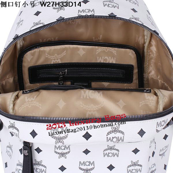 MCM Small Stark Backpack MC2446S White MCM Small Stark Backpack MC2446S White