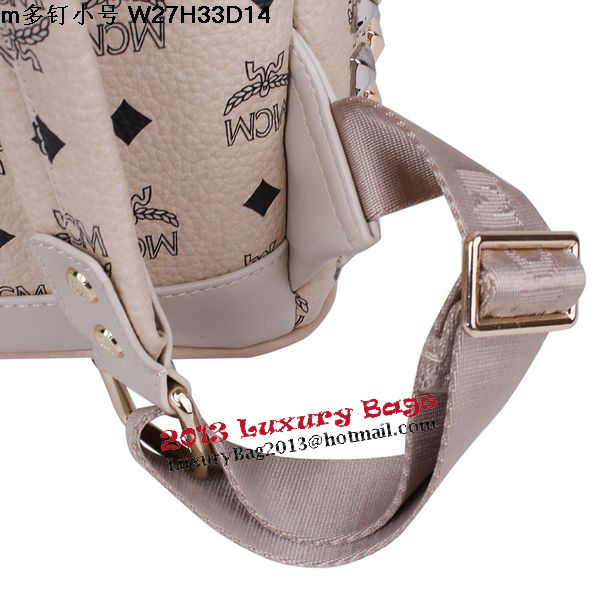MCM Small Stark Front Studs Backpack MC4237S Beige MCM Small Stark Front Studs Backpack MC4237S Beige