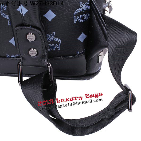 MCM Small Stark Front Studs Backpack MC4237S Black MCM Small Stark Front Studs Backpack MC4237S Black