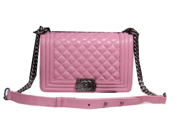 Boy Chanel Flap Shoulder Bag Sheepskin Leather CHA2068 Pink