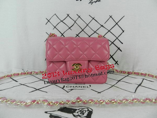 Chanel mini Classic Flap Bag Peach Sheekskin CHA1115 Gold Chanel mini Classic Flap Bag Peach Sheekskin CHA1115 Gold