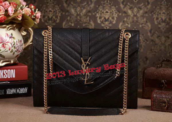 Saint Laurent Classic Monogramme Cannage Pattern Flap Bag Y5480 Black Saint Laurent Classic Monogramme Cannage Pattern Flap Bag Y5480 Black