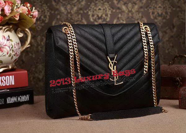 Saint Laurent Classic Monogramme Cannage Pattern Flap Bag Y5480 Black Saint Laurent Classic Monogramme Cannage Pattern Flap Bag Y5480 Black