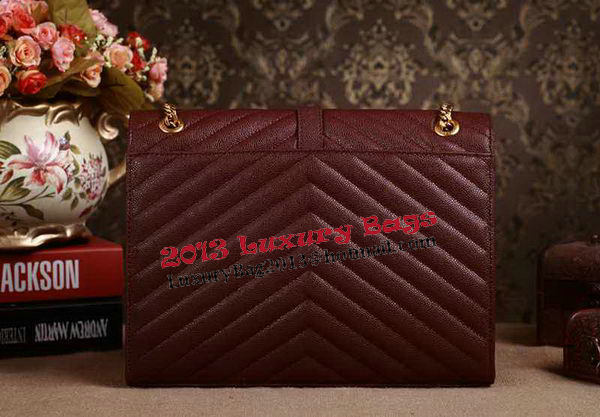Saint Laurent Classic Monogramme Cannage Pattern Flap Bag Y5480 Burgundy Saint Laurent Classic Monogramme Cannage Pattern Flap Bag Y5480 Burgundy