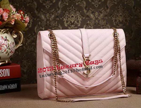 Saint Laurent Classic Monogramme Cannage Pattern Flap Bag Y5480 Light Pink Saint Laurent Classic Monogramme Cannage Pattern Flap Bag Y5480 Light Pink
