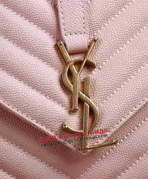 Saint Laurent Classic Monogramme Cannage Pattern Flap Bag Y5480 Light Pink Saint Laurent Classic Monogramme Cannage Pattern Flap Bag Y5480 Light Pink