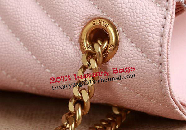 Saint Laurent Classic Monogramme Cannage Pattern Flap Bag Y5480 Light Pink Saint Laurent Classic Monogramme Cannage Pattern Flap Bag Y5480 Light Pink