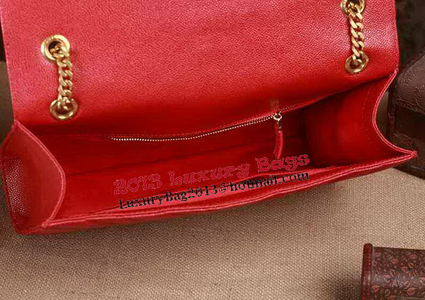 Saint Laurent Classic Monogramme Cannage Pattern Flap Bag Y5480 Red Saint Laurent Classic Monogramme Cannage Pattern Flap Bag Y5480 Red