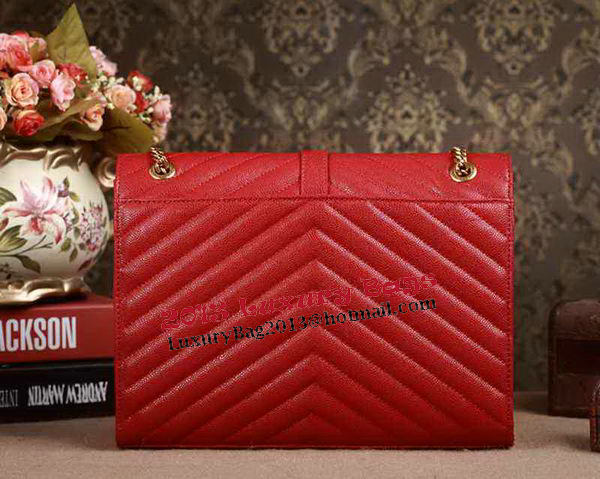 Saint Laurent Classic Monogramme Cannage Pattern Flap Bag Y5480 Red Saint Laurent Classic Monogramme Cannage Pattern Flap Bag Y5480 Red