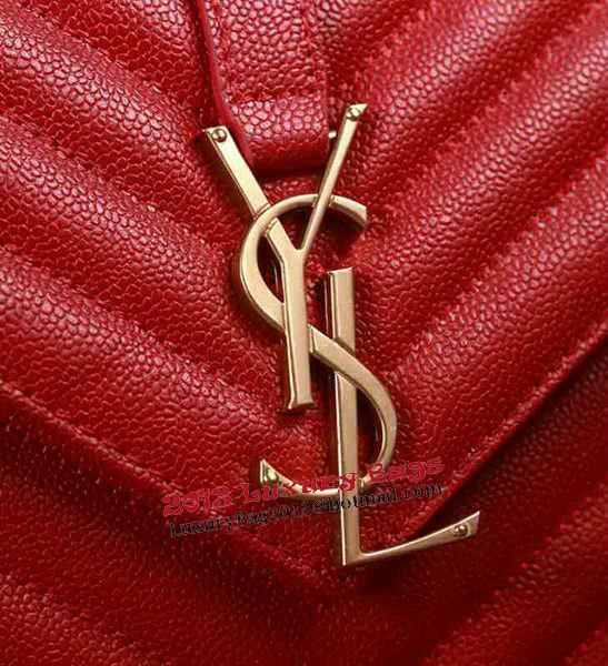 Saint Laurent Classic Monogramme Cannage Pattern Flap Bag Y5480 Red Saint Laurent Classic Monogramme Cannage Pattern Flap Bag Y5480 Red